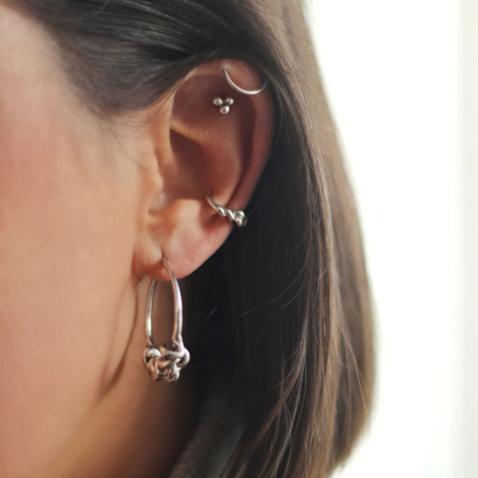 Ella Silver Hoop | MJ.ELL.034.ER32