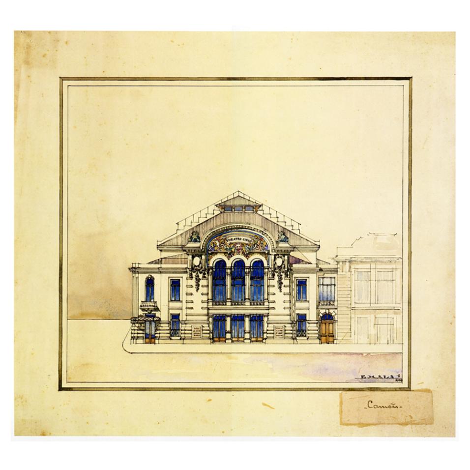 Litografia | Teatro Camões, Braga (1908)