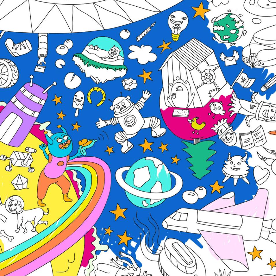 Poster Gigante para Colorir | Cosmos