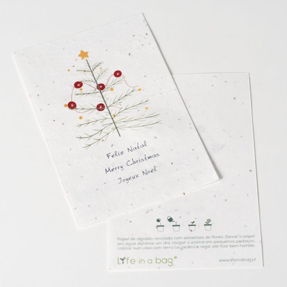 Postal Feliz Natal - Árvore