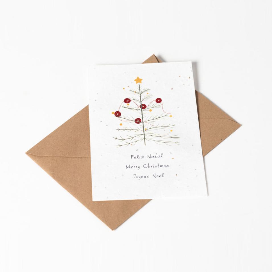 Postal Feliz Natal - Árvore