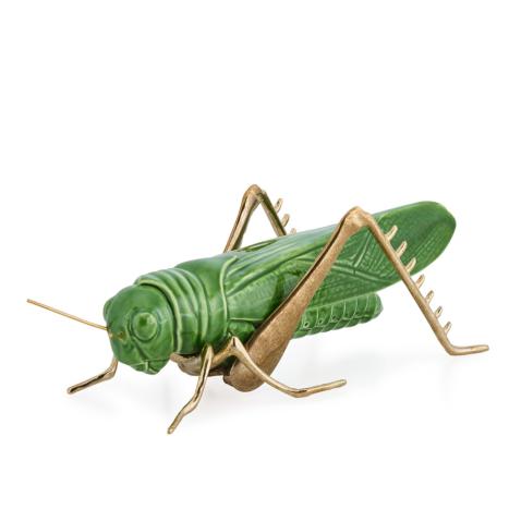 Gafanhoto Verde (patas em latão natural)