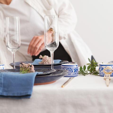 Conjunto de 3 velas aromáticas Gold & Blue