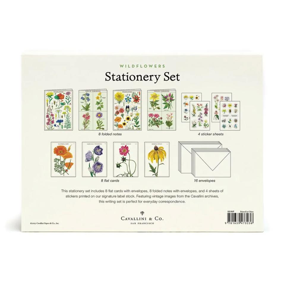 Set papelaria Cavallini Wildflowers