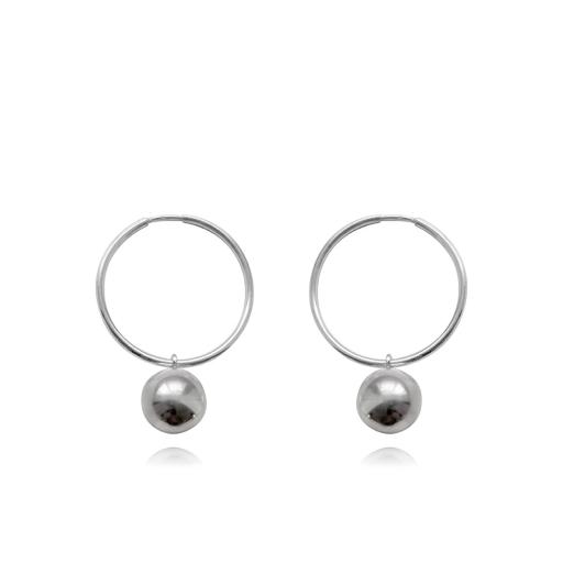 Bárbara Silver Hoops | MJ.BAR.004.BR32